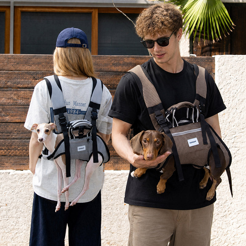 Front and back carry pet backpack styles provide balanced support for city walks, errands, and travel.