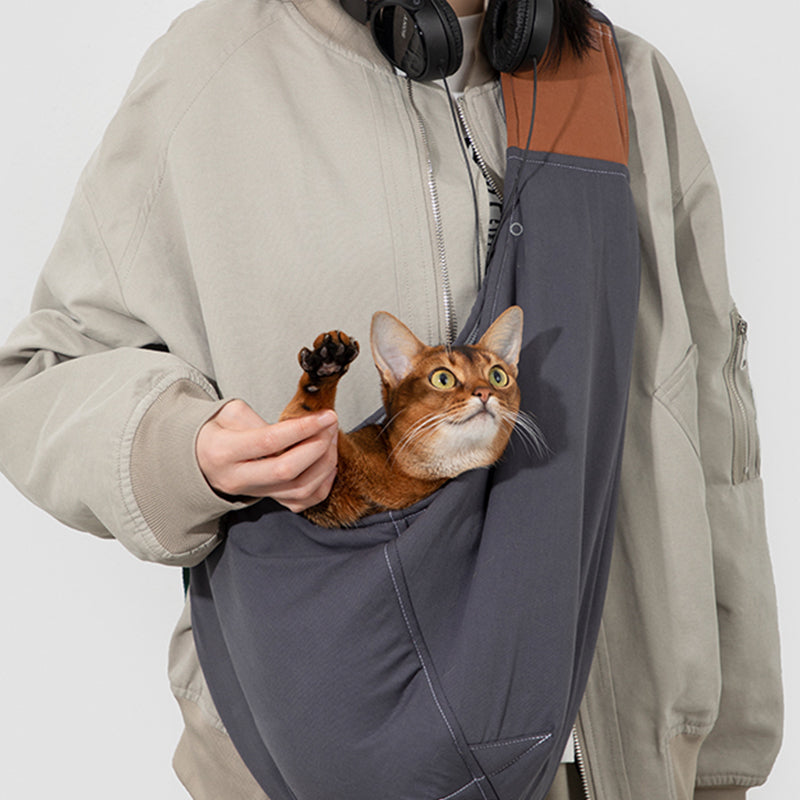 Portable Pet Sling Carrier Bag With Pocket - PetPark