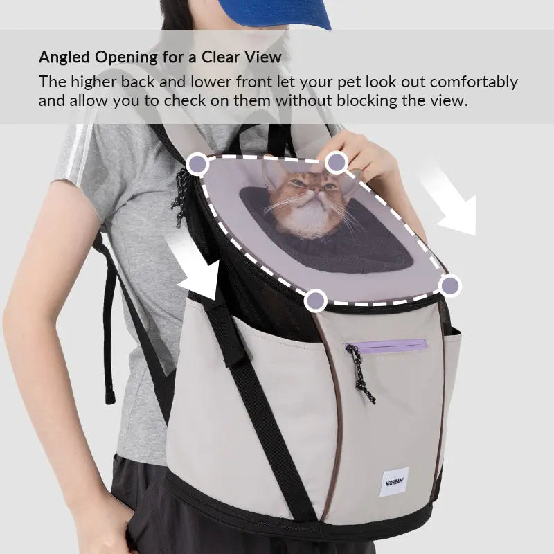 Structured Top Opening Hands-Free Front Pet Carrier – Comfortable & Labor-Saving PetPark