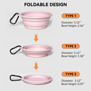 Food-grade silicone Collapsible Trave Pet Bowls - PetPark