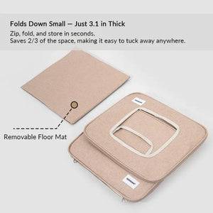 Foldable Semi-Private Cat Bed with Dual Entry Holes and Lounge-On-Top Comfort PetPark