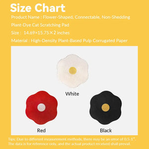 Flower-Shaped, Connectable, Non-Shedding Plant Pulp Cat Scratching Pad PetPark