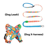 Colorful PRO Protective Trachea Dog X Harness