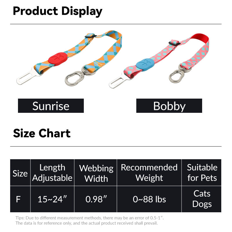 Colorful Car Seat Belt Pet Leash - PetPark